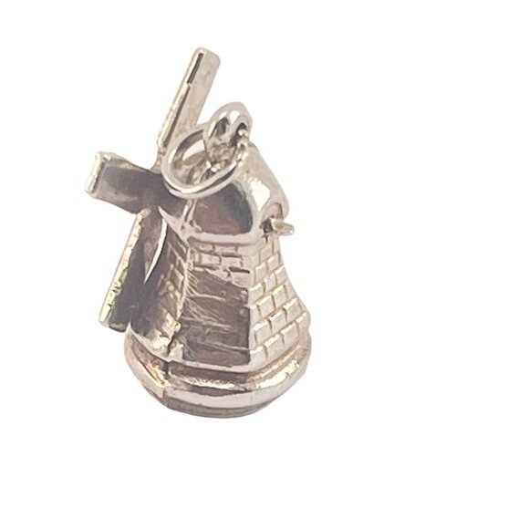 Sterling Silver Mechanical Windmill Charm Sterling Silver Vintage - Picture 4 of 7
